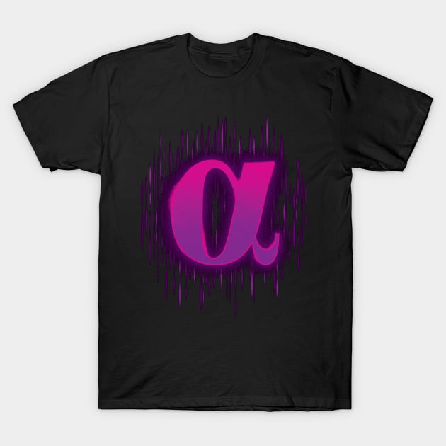 Greek Alpha - Pinky Purple T-Shirt by DCLawrenceUK